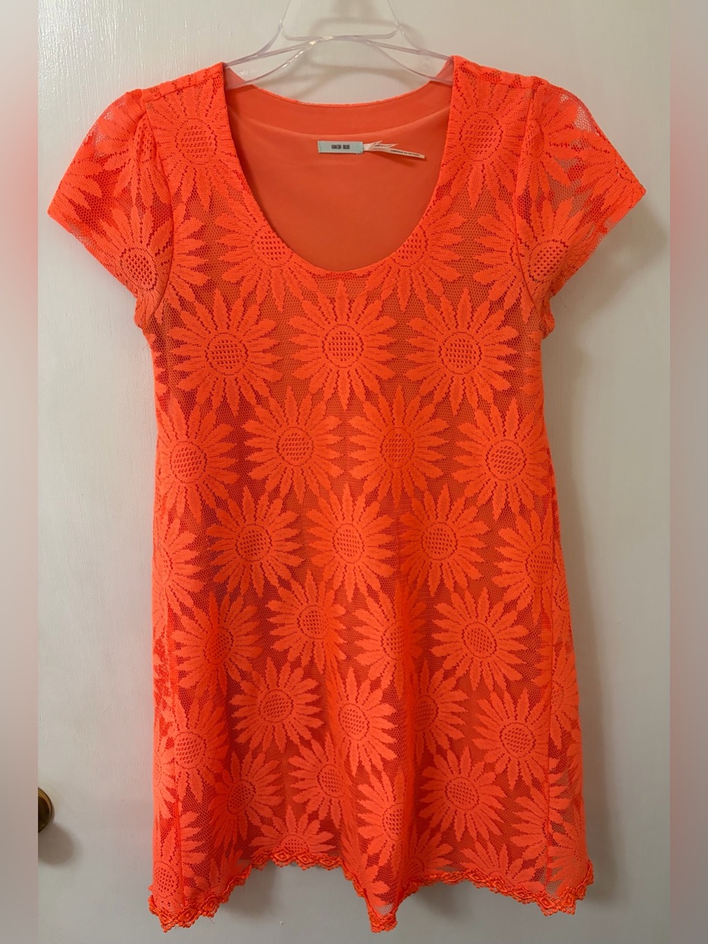 Kimchi Blue Women's Coral Orange Shell Dress
